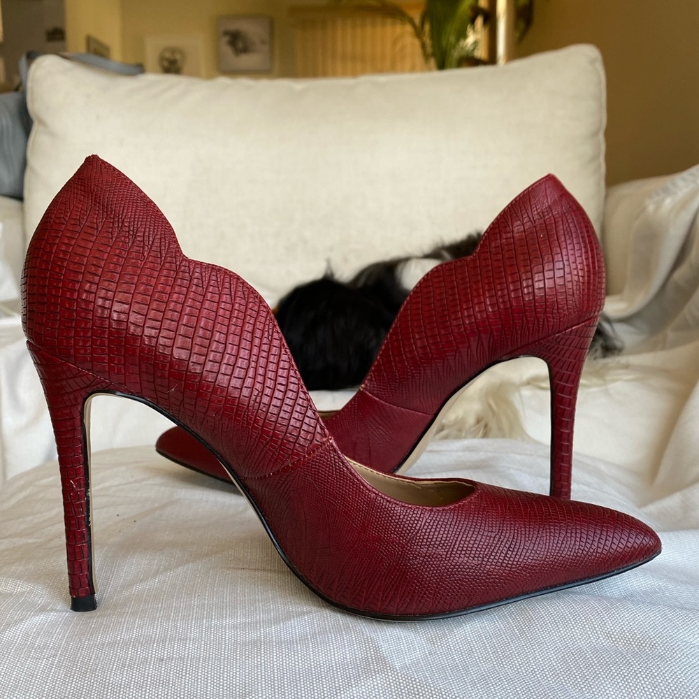 Dark red Exé Leather Heels